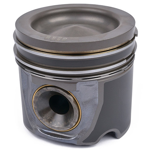 Complete piston with rings and pin